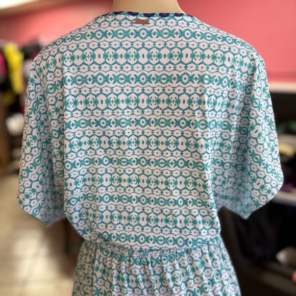 Cabana life Blue and White Patterned Midi Dress - Picture 5 of 10